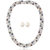 Nisa Pearls Black/ White Coloured Silver Plated Necklace