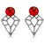 Traditional  Antique Design Red Stone Partywear Earrings (ER114)