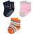 Wonderkids 3 Piece Printed Baby Socks - Pink, Orange, Navy Blue