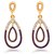 Unique Fancy Design Gold Plated Stone Purple Earring for Wedding (ER46)