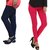 Stylobby Navy Blue And Hot Pink Cotton Lycra (Pack Of 2 Leggings)