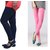 Stylobby Navy Blue And Baby Pink Cotton Lycra (Pack Of 2 Leggings)