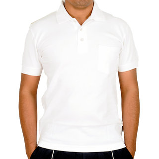 white polo t shirt with pocket