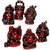 Red Laughing Buddha --set of 6 buddha -(Cherry Colour)-Prosperity,Feng Shui