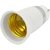 White Plastic Metal B22 to E27 Socket Lamp Holder Light Bulb Adapter