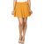 N-Gal Yellow Cotton Woven Design / Self Prints Skirt
