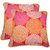 Lushomes Spiral Print Cotton Cushion Covers (Size 12 x 12) Pack of 2