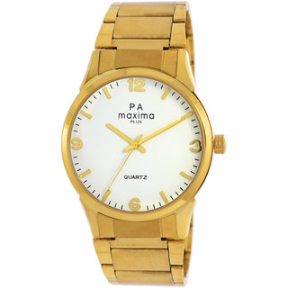 Buy Maxima Quartz White Round Men Watch PA501MGC W Online 716 from ShopClues