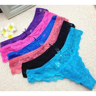 Buy Soft lace panties/underwear/T back free shipping- 3 Qty Online