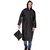 Unisex Black Plain Raincoat