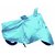 Bull Rider Bike Body Cover with Mirror Pocket for TVS SCOOTY ZEST 110 (Colour Cyan)