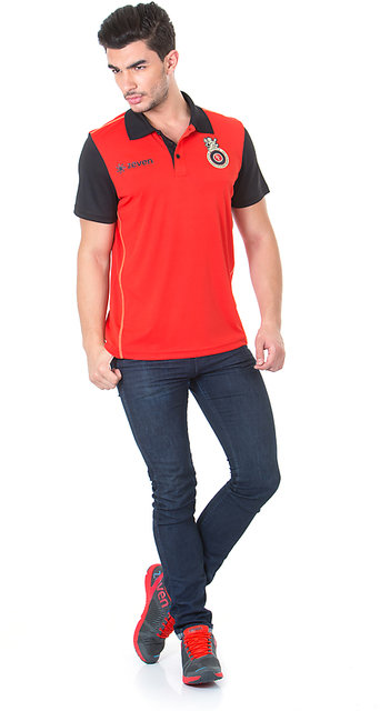 rcb black polo t shirt