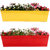 TrustBasket Set Of 2- Rectangular Railing Planter -Yellow and Red (23 Inch)