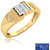 Certified 0.20ct White Diamond Mens Ring 14K Hallmarked Gold Ring GR-0003