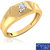 0.09ct Natural White Diamond Mens Ring 14K Hallmarked Gold Ring GR-0004