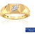 0.09ct Natural White Diamond Mens Ring 14K Hallmarked Gold Ring GR-0004