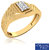 0.13ct White Natural Certified Diamond Mens Ring 14k Hallmark Gold Ring GR-0007