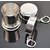 2PCS SET STEEL MAGIC GLASS CUP FOLDING CUP WITH KEY CHAIN FOR CAMPING TRAVELING
