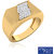 Natural 0.15ct Certified Diamond Mens Ring 14K Hallmarked Gold Ring GR-0011