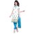 Jheenu Womens Synthetic Unstitched Dress Material Shb03 White