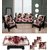 FK GOLDEN MAROON ATTRACTIVE LEAF  DESIGN SOFA COVE WITH TABLE COVER & CUSHION CO