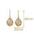 Cyan waterdrop golden pendant set and watch combo for women