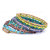 Sparkling Handcrafted Multicolor Spiral Bangle
