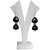 Black Obsidian Beads Dangle Earrings