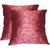 Lushomes Gold  Maroon Polyester Jacquard Cushion Covers Pack of 2