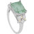 Allure 925 Sterling Silver Ring with Green Amethyst and Cubic Zirconia