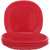 Incrizma - Square Dinner Plate Red -6 Pcs