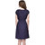 Ruhaans Blue & Pink Dotted A Line Dress For Women
