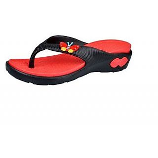 Lancer Women s Black Red Flip Flops