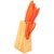Home Belle Designer 7 Pcs Knife Set With Wooden Block Orange