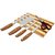 Home Belle Wooden Chopping Board With High Quality Knife Set 6 Pcs