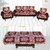 Furnishing Zone Classic Combo Maroon 5 Seater Sofa covers+ 1 Table cover (FZPWSCSTB001)