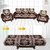 Furnishing Zone Classic Combo Brown 5 Seater Sofa covers+ 1 Table cover (FZPWSCSTB007)