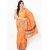 Saree Green & Orange Banarasi Silk Plain Saree With Blouse