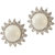 Urthn Alloy White Floral Stud Earrings - 1307127