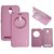Casotec Premium Kickstand Caller-Id Flip Case Cover For Asus Zenfone 5 A500Cg - Pink gz267912
