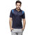 Campus Sutra Half Sleeve Blue T-Shirt For Men