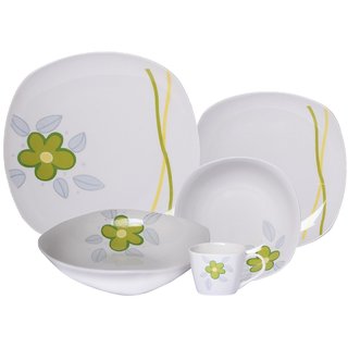 Metier Imported Porcelain Square Dinner Set of 30 Pcs for 6 Men Setting