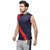 Campus Sutra Sleeveless Blue T-Shirt For Men