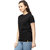 Campus Sutra Half Sleeve BrownBlue T-Shirt For Women