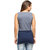 Campus Sutra Blue Sleeveless Crop top For Women