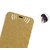 Heartly Premium Luxury PU Leather Flip Stand Back Case Cover For Meizu M2 Note - Hot Gold
