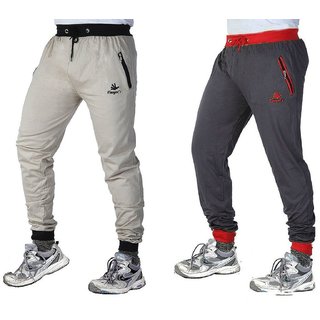 men's cotton track pants with zipper pockets
