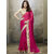 Indian Beauty Pink Georgette Plain Saree With Blouse