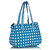 Earthen Me Polka Dots Fashion Jute Bag - Blue