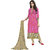 Parisha Pink Chiffon Embroidered Salwar Suit Dress Material (Unstitched)